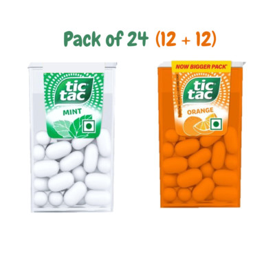 Tic Tac Mint+ Orange Flavour 13g [Pack of 24] worldwide Free Fast Shipping