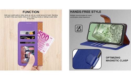 For Google Pixel 8a Phone Case Leather Wallet Flip RFID Card Protection Cover - Picture 12 of 67