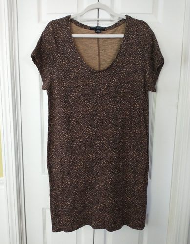 Social Standard stretchiges T-Shirt Kleid XL/EG Leopardenmuster Jersey mit Kurzarm