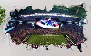 Dallas Cowboys AT&T Stadium Wall Decal 3D Smashed Sticker ...