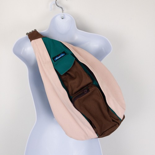 Kavu Rope Bag Mini Multicolor Pink Brown Green Cotton Canvas