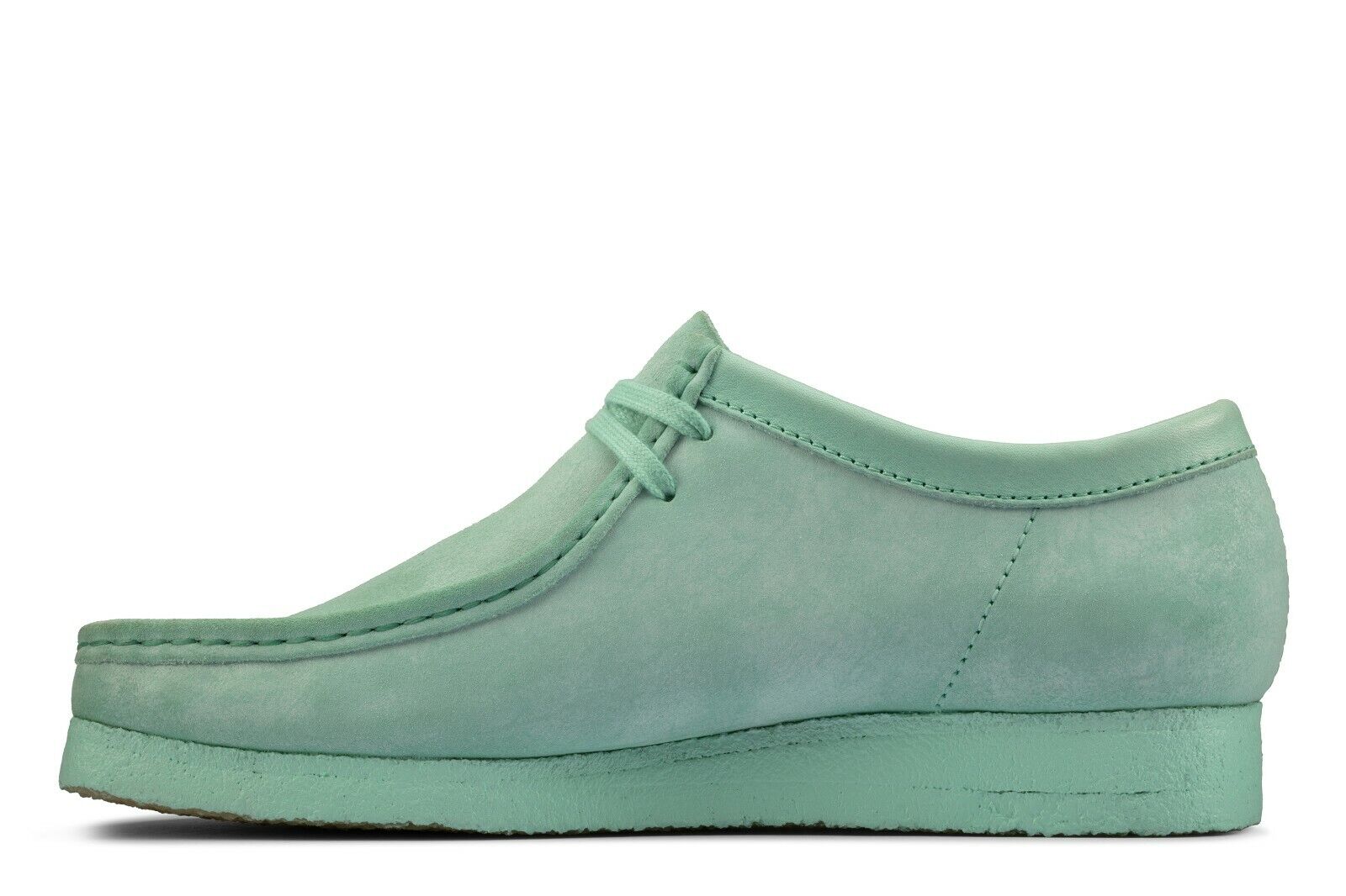 NEW MENS CLARKS ORIGINALS WALLABEE LOW LIMITED EDITION MINT GREEN SUEDE  SHOES