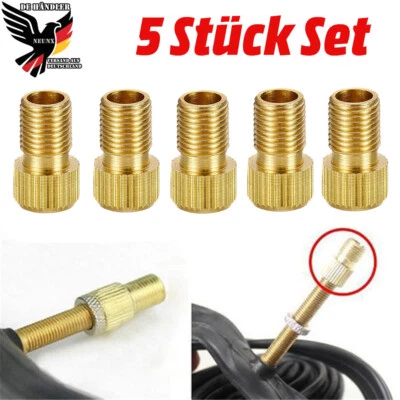 NEUNX 5x Fahrrad Ventil Adapter Ventiladapter von SV DV BV auf KFZ Autoventil AV Pumpe