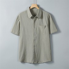 Men's Button Down Shirts Casual Short Sleeve Dress Shirts Summer Beach Shirts