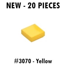 Lego Tile 1x1 (3070 / 3070b) Yellow - New - 20 pieces