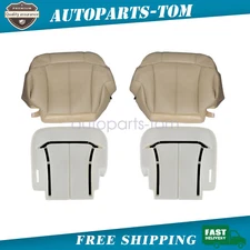 For 99-02 Chevy Suburban LT Driver & Passenger Bottom Seat Cover & Foam Cushion