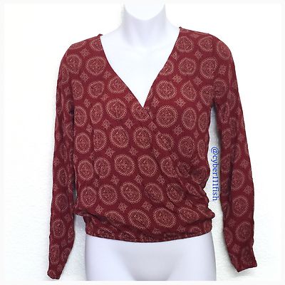 Brandy Melville Red Bohemian Zosia Top NWT #1000