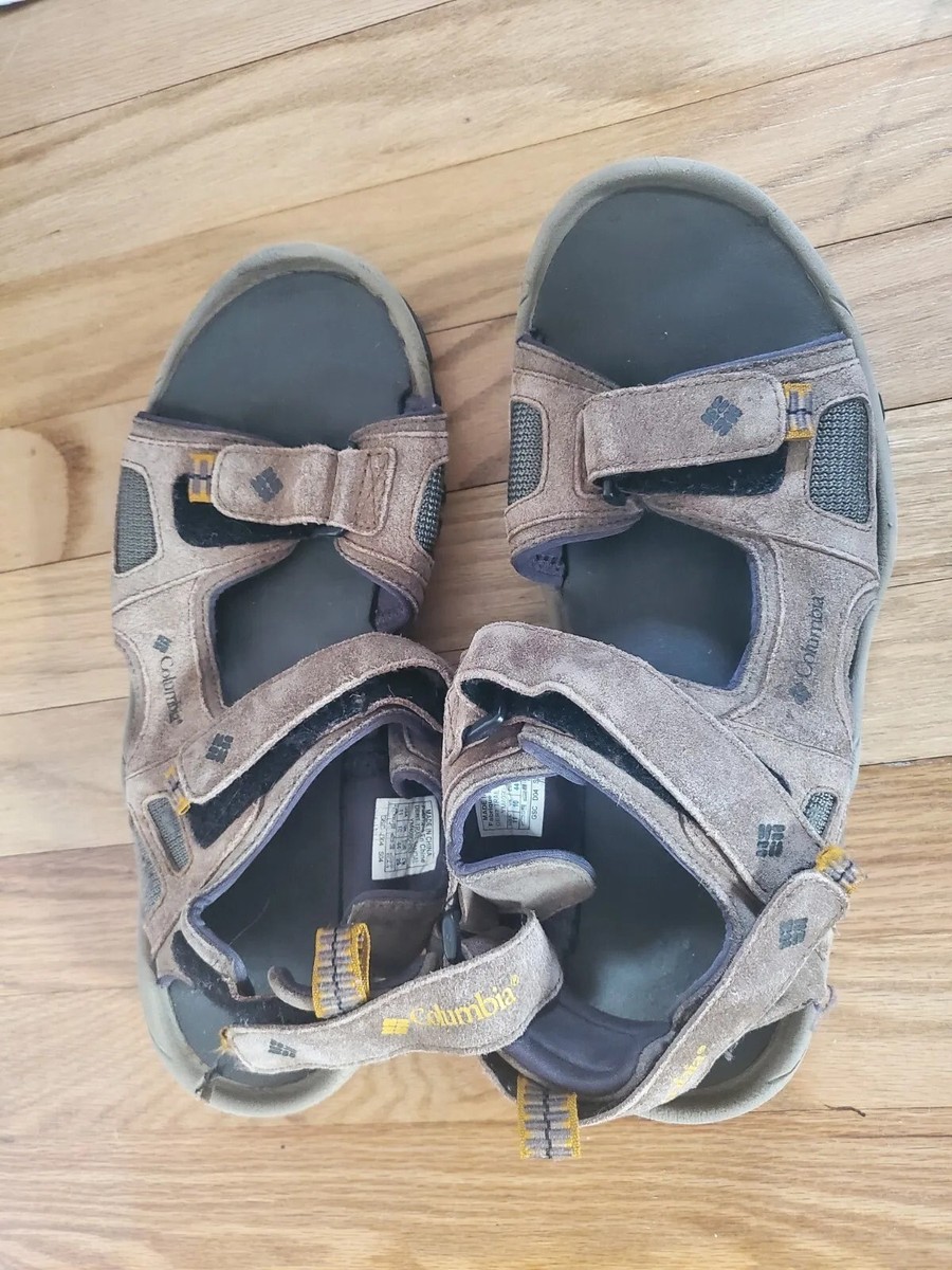 Columbia men's US 11 dert trail hiking sandal shoes brown tan adjustable UK  10