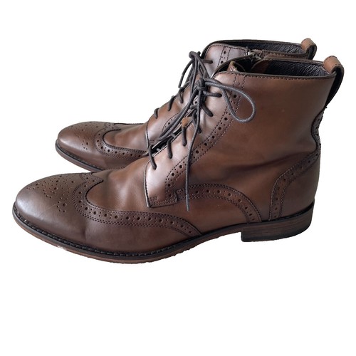 John Varvatos Morrison Sharpie Leather Boots 8.5 Brown Snake 