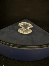 SWAROVSKI SMALL OPEN CLAM SHELL WITH CLEAR CRYSTAL "PEARL" 191692 1 No smokehome