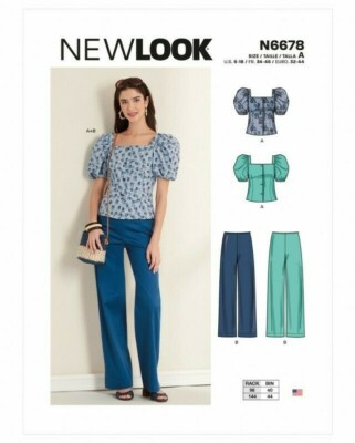 NEW LOOK 6678 MISSES TOP & HOSE MIT ECKIGEM AUSSCHNITT Schnittmuster Größen 6 - 18