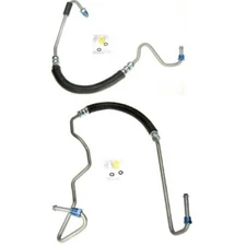 Set of 2 Power Steering Pressure Line Hoses Assemblies Pair for Chevy Chevrolet