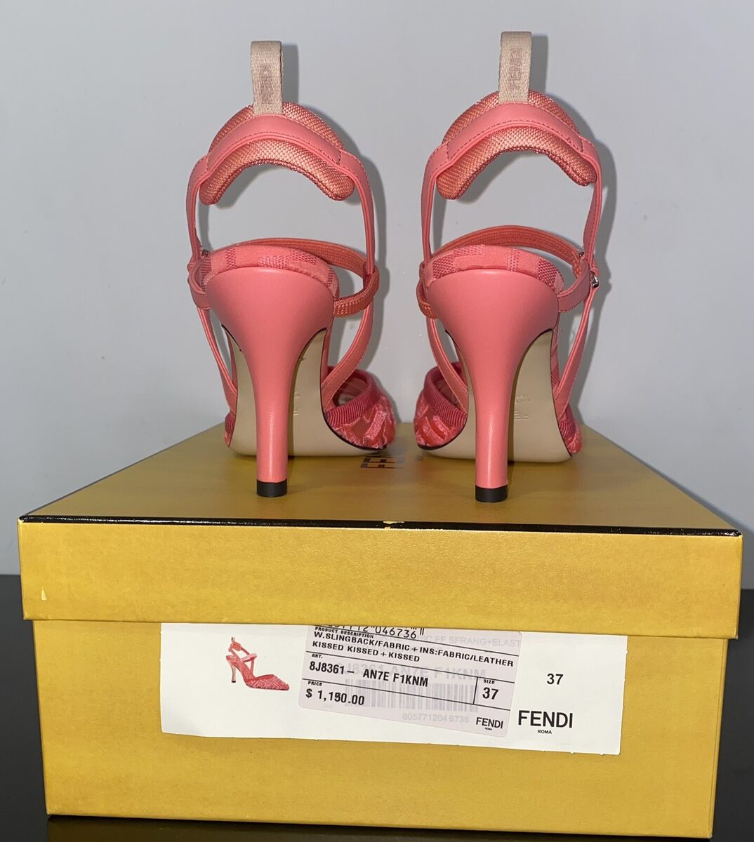 FENDI COLIBRI LITE. PINK MESH HIGH-HEELED SLING-BACKS. SIZE FENDI COLIBRI LITE. PINK MESH HIGH-HEELED SLING-BACKS. SIZE