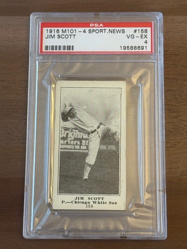 Jim Scott #158 1916 M101 4 Sporting News card