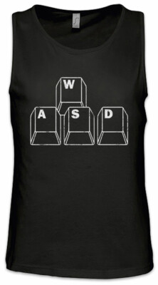 WASD Herren Tank Top Tastatur PC Gamer Dark Games Gaming Video VG Shooter