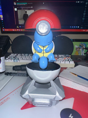Squirtle in Capsule Pokemon Inspired 3d Print Handpainted