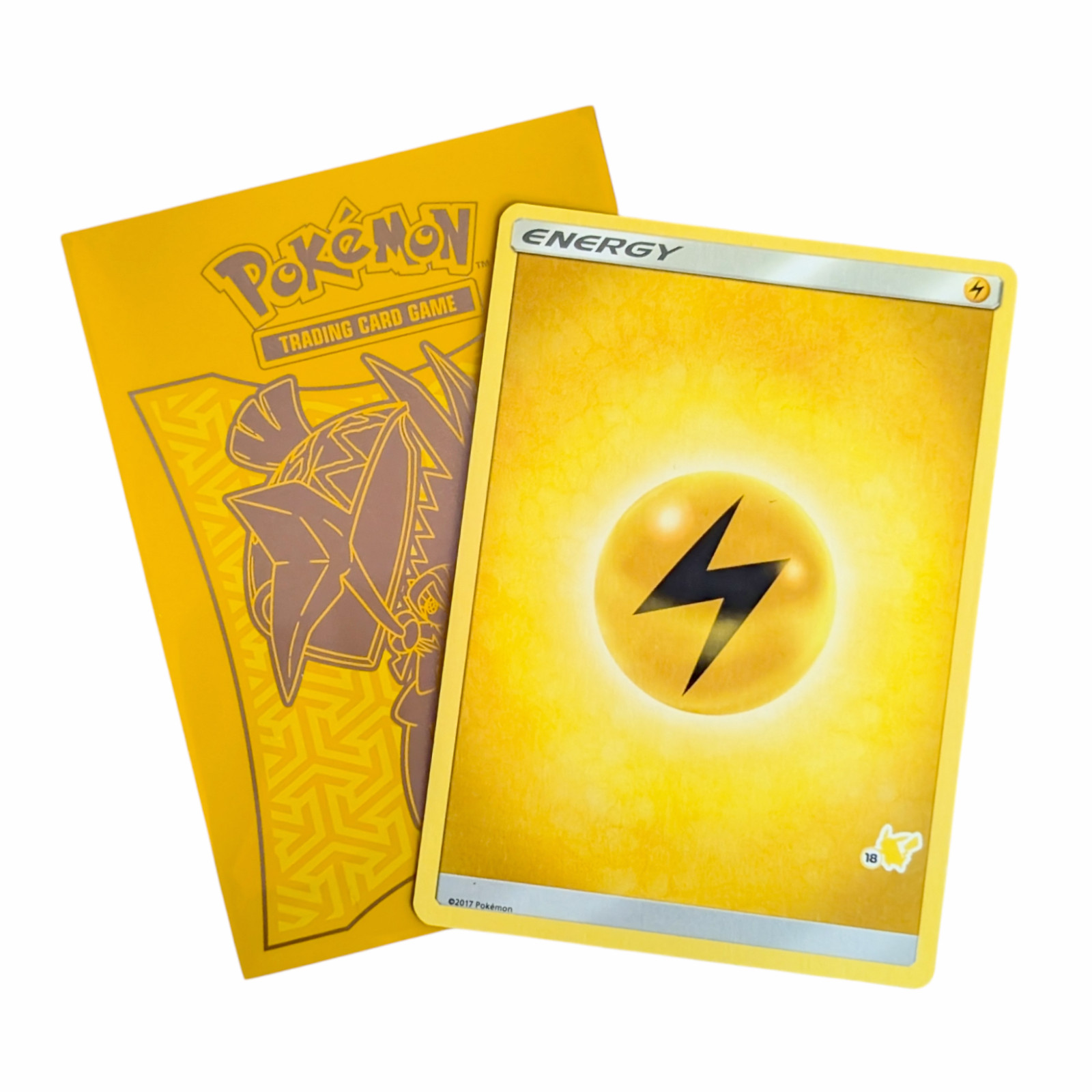 Sun & Moon Pokemon Card (L31): Lightning Energy, 18 Pikachu Stamp