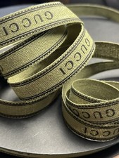 2 Yards of Gucci Green Grosgrain Signature Ribbon Made in Italy 100 Authentic