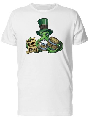 Octopus St Patricks Leprechaun Tee Men 