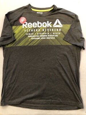 Reebok Shirt Men's Extra Large New Perfect Fit Fitness Division Graphic Active