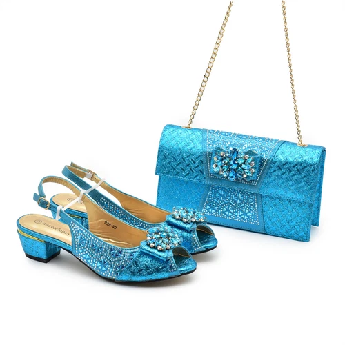 Schuhe und Tasche 1 Set neuestes Design italienische passende Sandalen Tasche Partyschuhe rosa - Bild 19 von 23