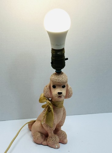 Vintage Mid Century 1956 ROSA PUDEL LAMPE KREIDEGESCHIRR von Flair GEPRÜFT FUNKTIONIERT - Bild 2 von 12