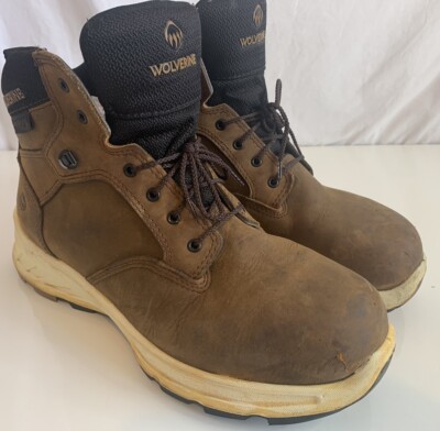 Wolverine Men's 10M Shiftplus Work 6” Tall Alloy-Toe Boot Brown