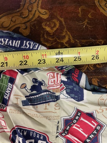 Vtg NFL New York NY Giants Logo Button up Hawaiian Camp Shirt Football XL - Picture 8 of 12