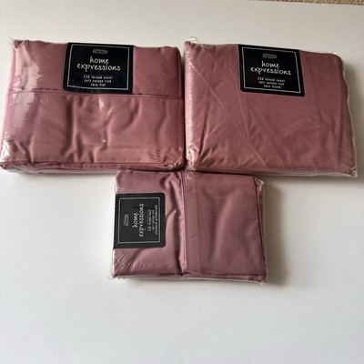 VTG JC Penny Home Expression 230 Thread Count Twin Sheet Set NOS