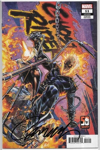 GHOST RIDER #11 J SCOTT CAMPBELL SIGNED VARIANT COVER COA TRADE DRESS MARVEL