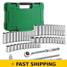 Sk 50-piece Socket Set With Quick-release Ratchet - Superkrome Finish