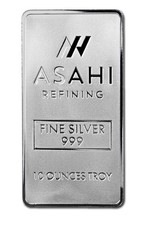 10 Oz Pure Silver Bar From Asahi Refining
