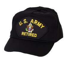 Men's Retired U.S. Military Veteran Snapback Baseball Hat US One Size, Army