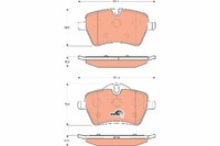 Bremsbelagsatz Scheibenbremse Cotec Trw GDB1712 FüR Mini R55 Paceman R60 Clubman