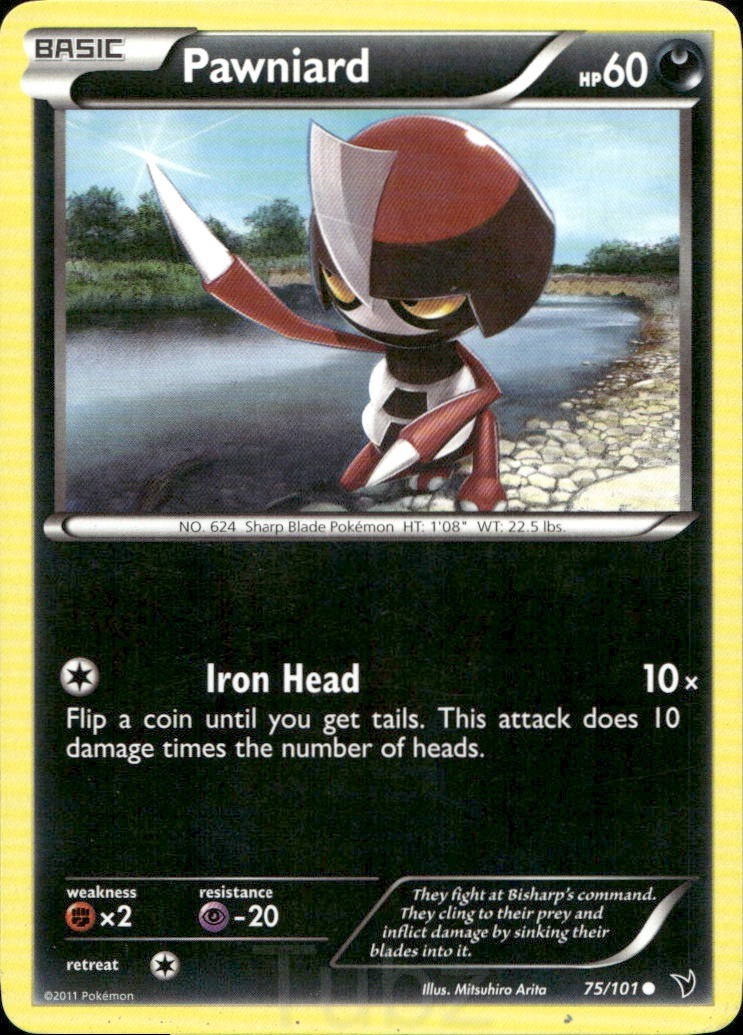 Pawniard 75/101 Common Noble Victories Pokemon Lightly Played