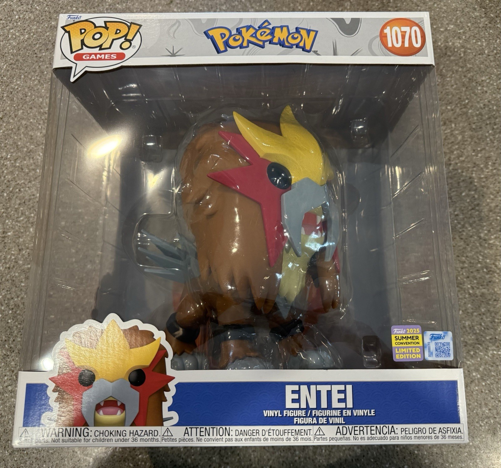 NEW FUNKO POP! POKEMON: ENTEI #1070 JUMBO SDCC EXCLUSIVE *SHIPS NOW*!!!