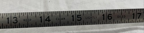 Vintage 1940’s Tape Measure Dealer Advertisement 1947 Metal w/ Leather Sheath - Picture 10 of 15