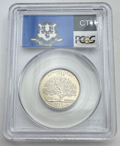 1999 P Washington Quarter - PCGS Graded MS66 - 25C -25 Cent Coin - Connecticut - Picture 2 of 2
