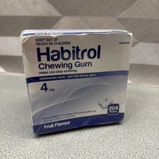 Habitrol Nicotine Gum 4mg FRUIT Flavor 204 Pieces, 1 Box NEW 05/2027
