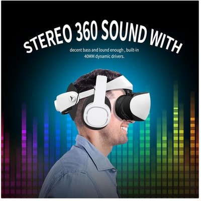 PH2 White VR Headphones - Easy Install & Cable Management