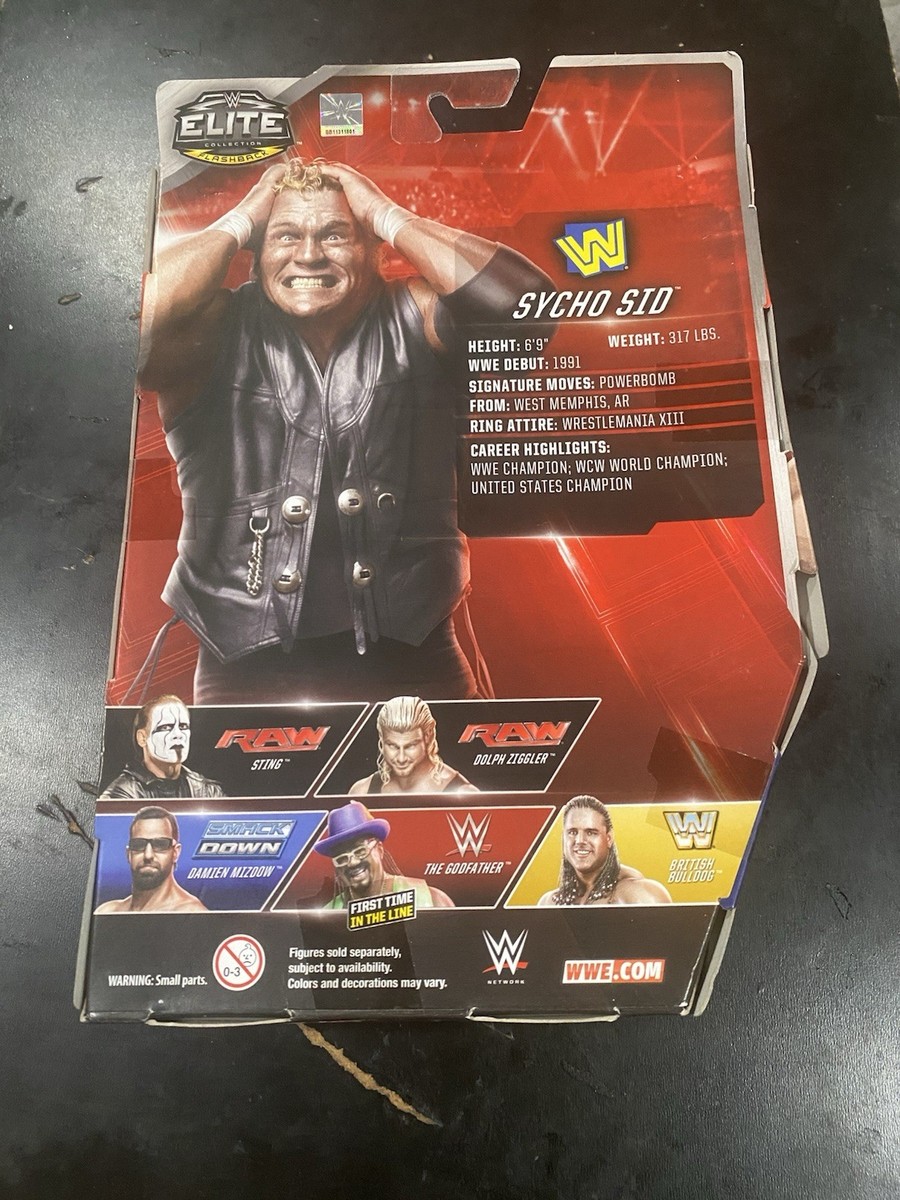 WWE Sycho Sid Elite Mattel Flashback Wrestling Figure Vicious ECW