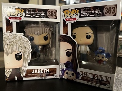 Funko Pop Labyrinth Sarah & Worm 363 & Jareth 364 w/ Original Boxes! Immaculate!