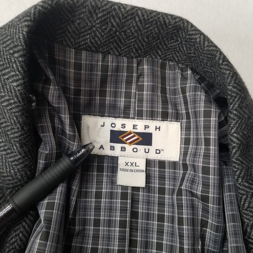 Joseph Abboud Men Unstructured Blazer XXL 44r Gray Tweed Herringbone Sports Coat - Picture 14 of 23