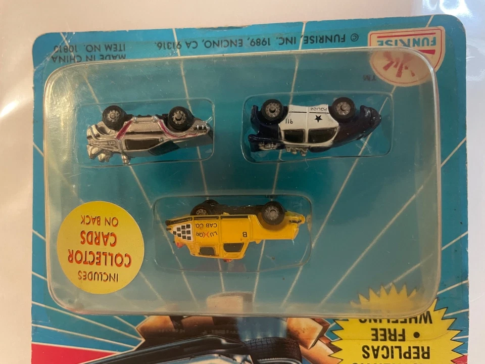 1989 Funrise Micro Machines Back To The Future II Cars Police DeLorean Taxi - Image 4 of 4
