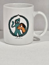Vintage~ Gumby and Pokey ~ Ceramic Coffee Mug ~ Art Clokey ~ 1983