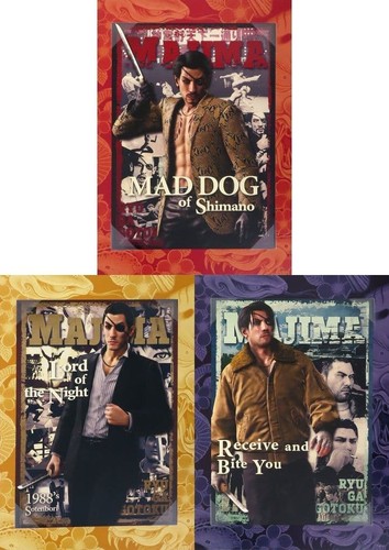 Ryu ga Gotoku Goro Majima Kuji History Newly Drawn Art Board Set of 3 SEGA NEW - Picture 2 of 2