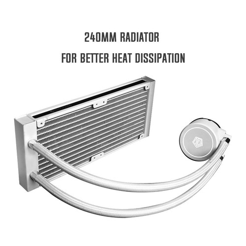 Ultra-Quiet FROSTFLOW X 240 Snow CPU Cooler - 2x120mm Fans for Optimal Cooling - Afbeelding 5 van 9