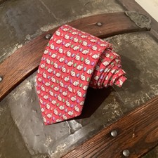 Vineyard Vines Youth Silk Necktie Tie Easter Theme with Bunnies 48"x3 NWOT