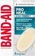 Heal Hydrocolloid Blister Bandages for Advanced Healing, 100 Waterproof - 6 ct