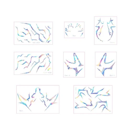 Laser Color Printing Technology Anime Tattoo Stickers N9O8